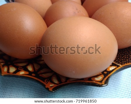 Eggs at Batik Plate
