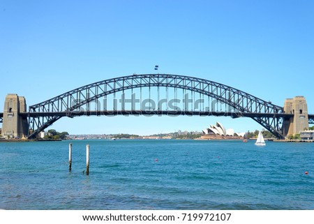Sydney harbor bridge on a sunny day