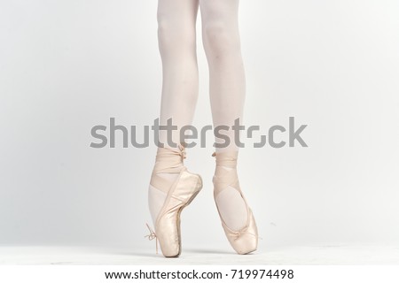 Ballerina's feet, ballet shoes, ballet art                               