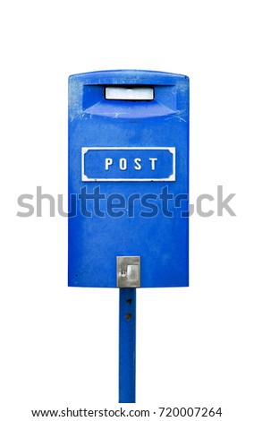 Traditional and classic mailbox, Italy. Clear background.