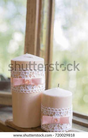 gentle wedding candles for parents and newlyweds
