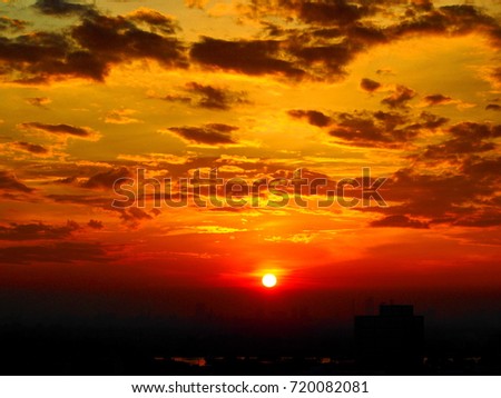 The  abstract sun rise in the morning for background