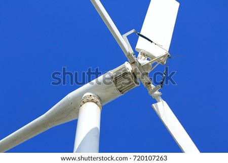 Local Design Wind Turbine Close up Abstract