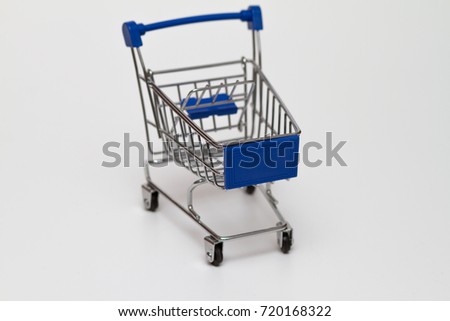 Small Shopping Cart  on white background