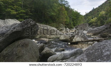 A view of the Linville River in North Carolina.