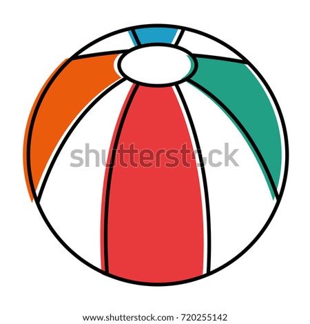 beach balloon isolated icon
