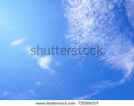 White cloud on the blue sky.