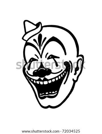 Clown Face - Retro Ad Art Illustration