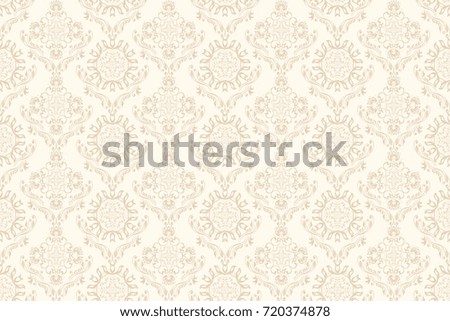 Seamless floral ornament on background. Contemporary pattern. Wallpaper pattern Royalty-Free Stock Photo #720374878