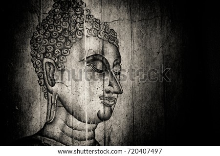 Buddha Painting On the Wood
