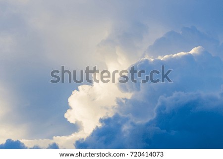 Clouds form in the rainy season