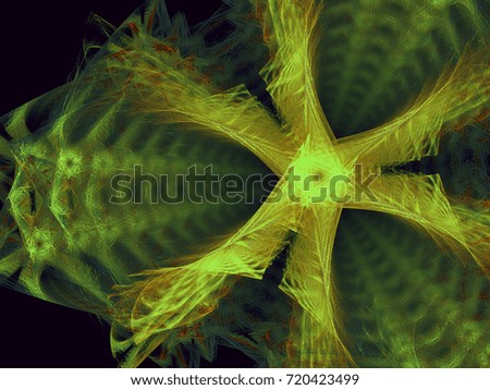 Abstract fractal background toned in green color.Design element for book covers, presentations layouts, title and page backgrounds. Digital collage. Raster clip art.