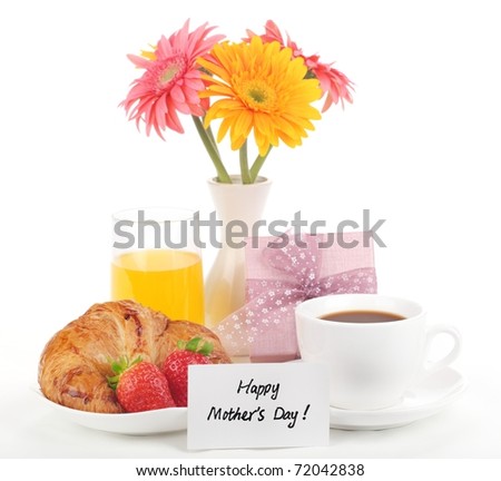 Breakfast for mother's day,Concept.