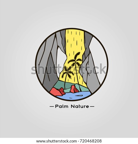 Palm nature Vector illustration