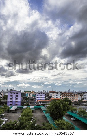 sky and Bangkok city Thailand