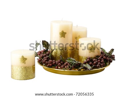 Group of beautiful handmade candles for special occasions