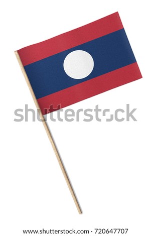 Small flag isolated on a white background