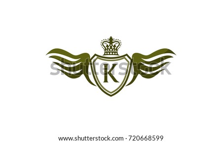 Wing Crown Logo Initial K
