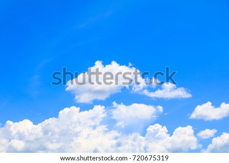 blue sky bright and big cloud beautiful summer. art of nature with copy space for add text