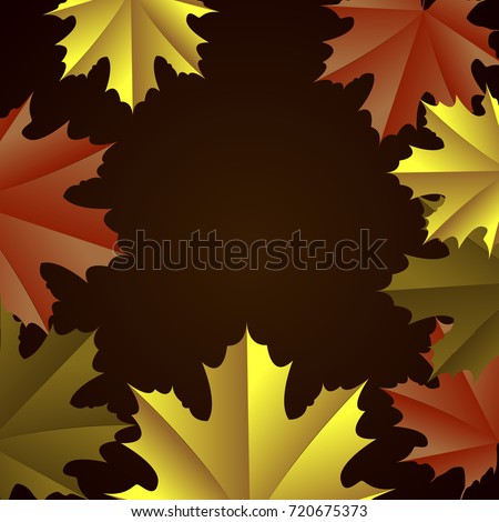 Colored thanksgiving background with leaves, Vector illustration
