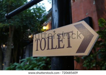 The toilet sign
