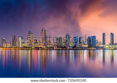 San Diego, California, USA skyline.