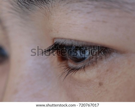 Asian women's eyes