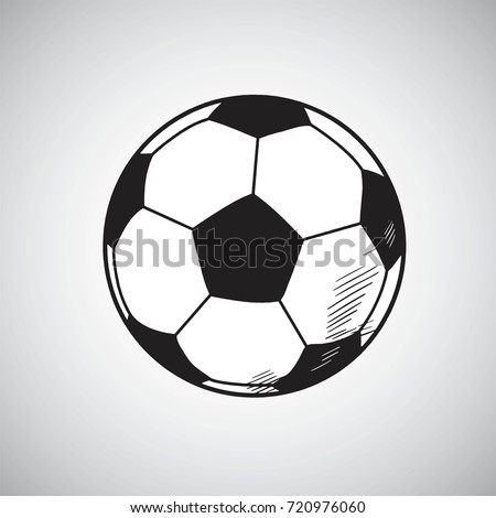Soccer Ball Vector Doodle Sketch Drawing Hand Drawn Icon