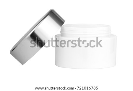 beauty jar cream  on white background