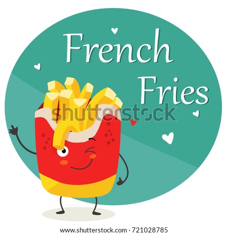 french fries vector