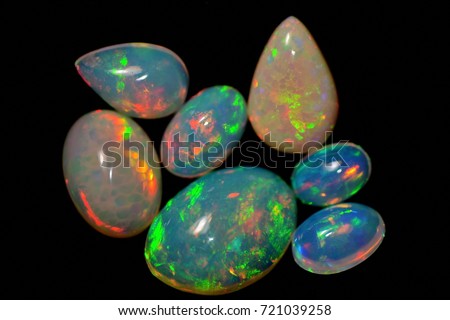 Cut opals from Ethiopia