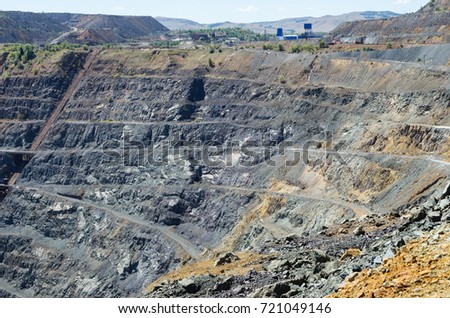 Copper ore quarry / The picture was taken in Russia, in Bashkortostan, in Sibai