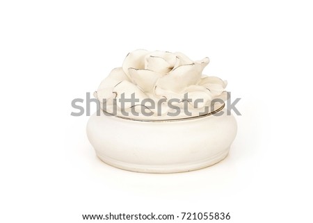Casket in the form of a flower bouquet isolated on a white background