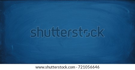 blue Chalkboard. Chalk texture school board display for background. chalk traces erased with copy space for add text or graphic design. Education concepts 