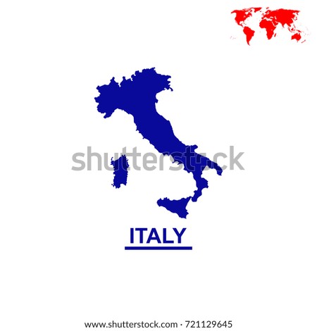 Map of Italy vector icon. vector  icon.