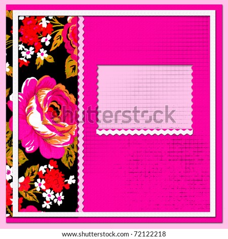 scrapbook page with beautiful flowers