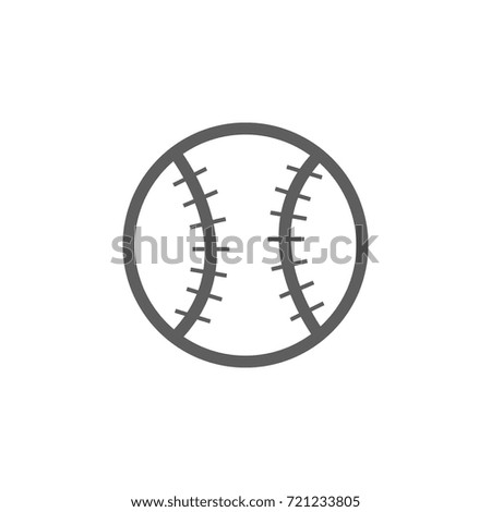 baseball ball icon on white background
