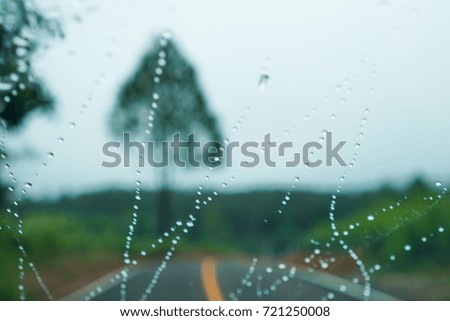 Raindrop Glass Blur Nature Background