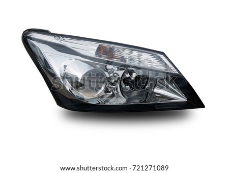 Headlights separated from the white background. Royalty-Free Stock Photo #721271089