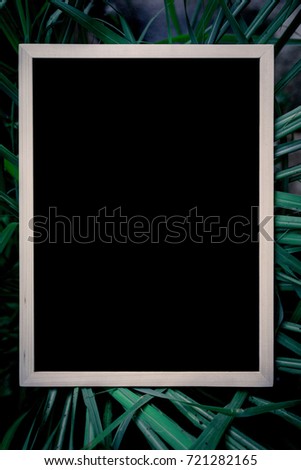 Abstract chalk blackboard with wood border frame ready used as background for add text or graphic