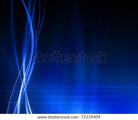 abstract blue background - crossing waves