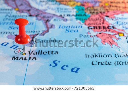 map of malta in the atlas