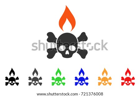 Death Ignition icon. Vector illustration style is a flat iconic death ignition symbol with black, gray, green, blue, red, orange color versions. Designed for web and software interfaces.