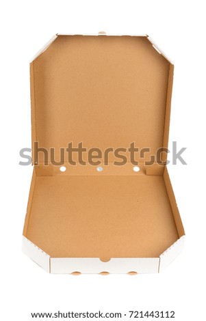 Pizza box isolated on the white background