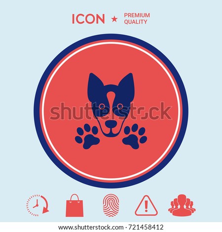 Dog, paw - logo, symbol, protect sign