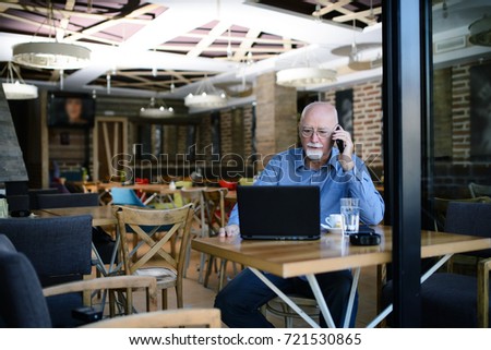 Businessman constantly working