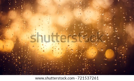 water droplets on the glass