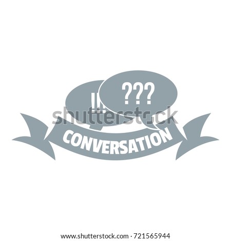 Conversation logo. Simple illustration of conversation vector logo for web