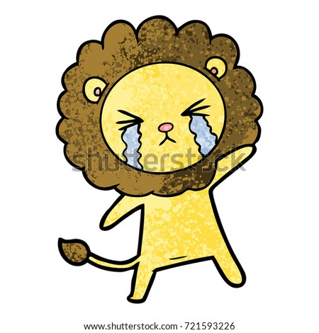 cartoon crying lion