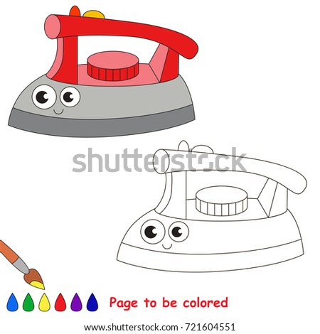 Funny Iron to be colored, the coloring book for preschool kids with easy educational gaming level.